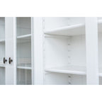 Buffetschrank Santiago - 300x45x230H cm - 6 Vitrinentüren mit Scharnieren - 6 ausziehbare Einlegeböden - 6 Schubladen mit Soft Close - 6 geschlossene Türen mit Scharnieren - verstellbare Einlegeböden