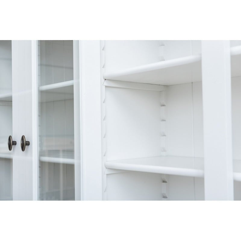 Buffetschrank Santiago - 300x45x230H cm - 6 Vitrinentüren mit Scharnieren - 6 ausziehbare Einlegeböden - 6 Schubladen mit Soft Close - 6 geschlossene Türen mit Scharnieren - verstellbare Einlegeböden