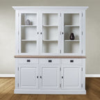 Buffetschrank Sara 01 - 180x46x206H cm - Eiche Zwischenboden - 3 Schranktüren mit Scharnieren - 3 Schubladen mit Soft Close - 3 geschlossene Scharniertüren
