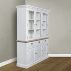 Buffetschrank Sara 01 - 180x46x206H cm - Eiche Zwischenboden - 3 Schranktüren mit Scharnieren - 3 Schubladen mit Soft Close - 3 geschlossene Scharniertüren
