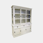 Buffetschrank South Hampton - 180x51x220H cm - 3 Schiebetüren - 3 Soft-Close-Schubladen - 3 geschlossene Schiebetüren - Glasseiten