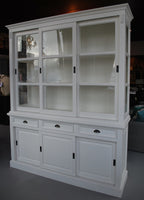 Buffetschrank South Hampton - 180x51x220H cm - 3 Schiebetüren - 3 Soft-Close-Schubladen - 3 geschlossene Schiebetüren - Glasseiten