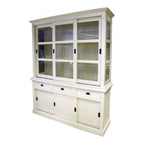 Buffetschrank South Hampton - 180x51x220H cm - 3 Schiebetüren - 3 Soft-Close-Schubladen - 3 geschlossene Schiebetüren - Glasseiten