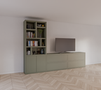 TV-Schrank/Kommode Burgos - 340x45x240H cm - Türen mit Push-to-Open-Funktion - Schubladen mit Push-to-Open-Funktion - 5cm Fachbodenstärke