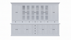 Buffetschrank Bursa - 360x50x250H cm - Vitrinentüren und geschlossene Türen