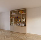 Kommode Calvert - 200x40x253H cm - grifflose Griffe - schwebendes Untergestell - schlankes Design