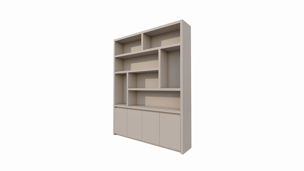 Kommode Calvert - 200x40x253H cm - grifflose Griffe - schwebendes Untergestell - schlankes Design