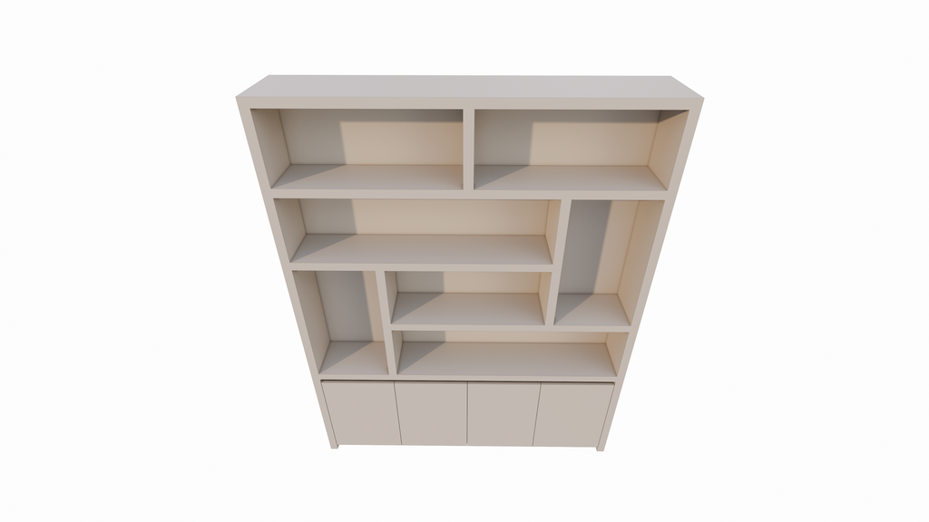 Kommode Calvert - 200x40x253H cm - grifflose Griffe - schwebendes Untergestell - schlankes Design