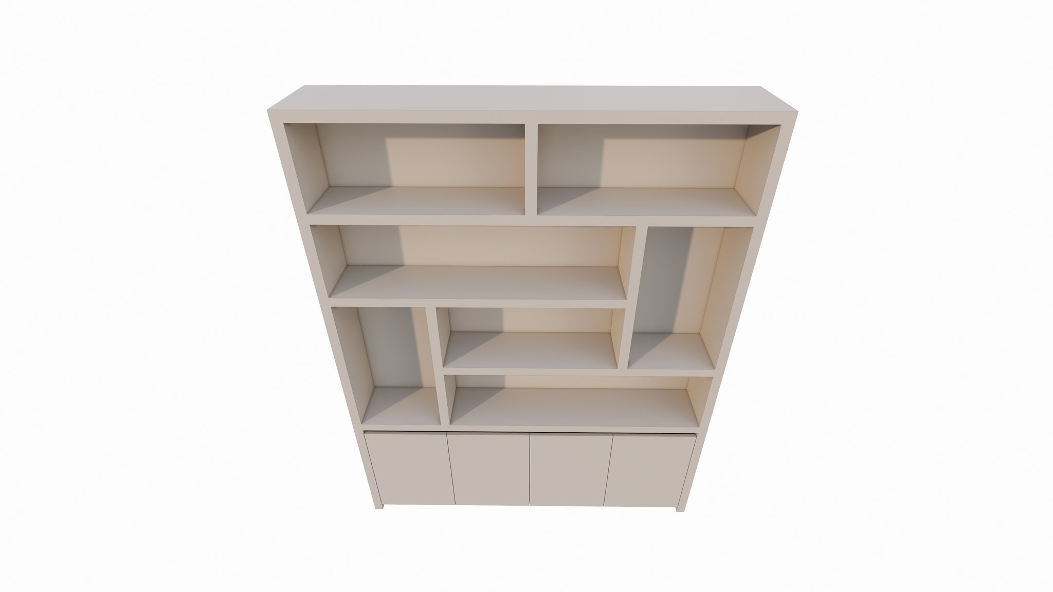 Kommode Calvert - 200x40x253H cm - grifflose Griffe - schwebendes Untergestell - schlankes Design