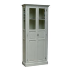 Vitrine Cape Class - 95x50x230H cm - 4 Einlegeböden - Seiten aus Glas - lange Flügeltüren - Glasvitrine - geschlossene Türen