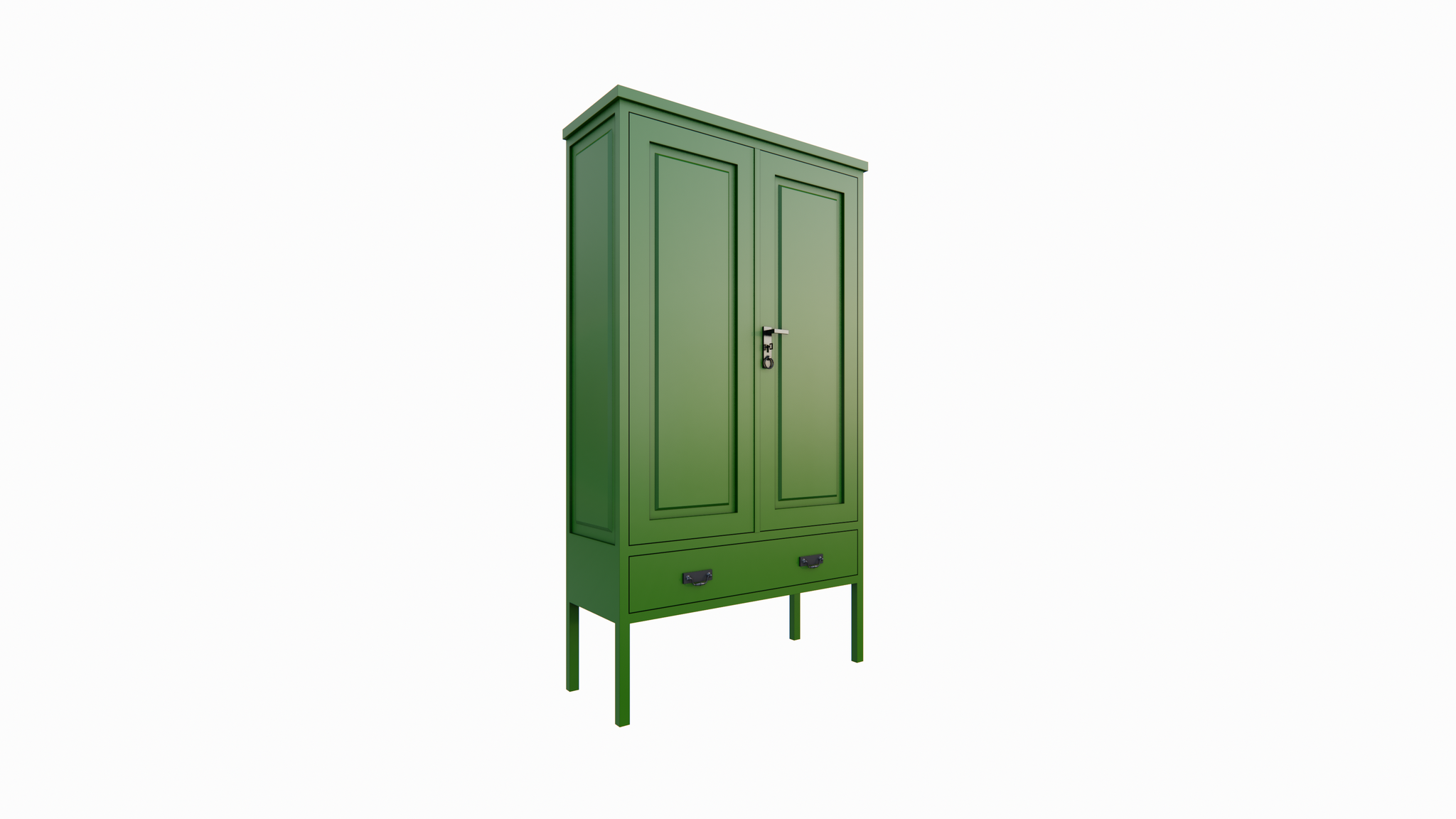 Buffetschrank Caracas - 120x45x220H cm - geschlossener Schrank auf Füßen - mit Soft-Close-Schublade