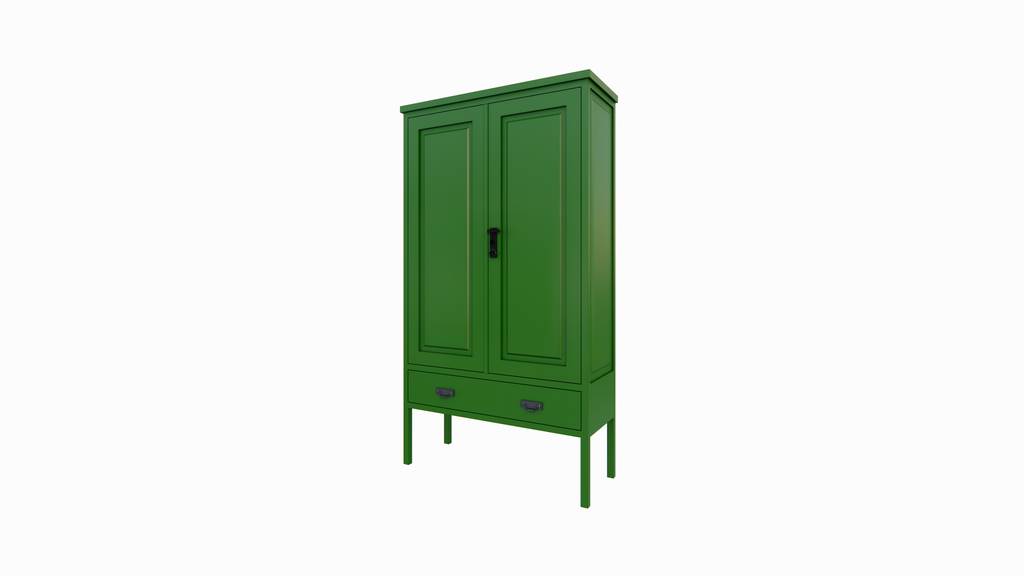 Buffetschrank Caracas - 120x45x220H cm - geschlossener Schrank auf Füßen - mit Soft-Close-Schublade