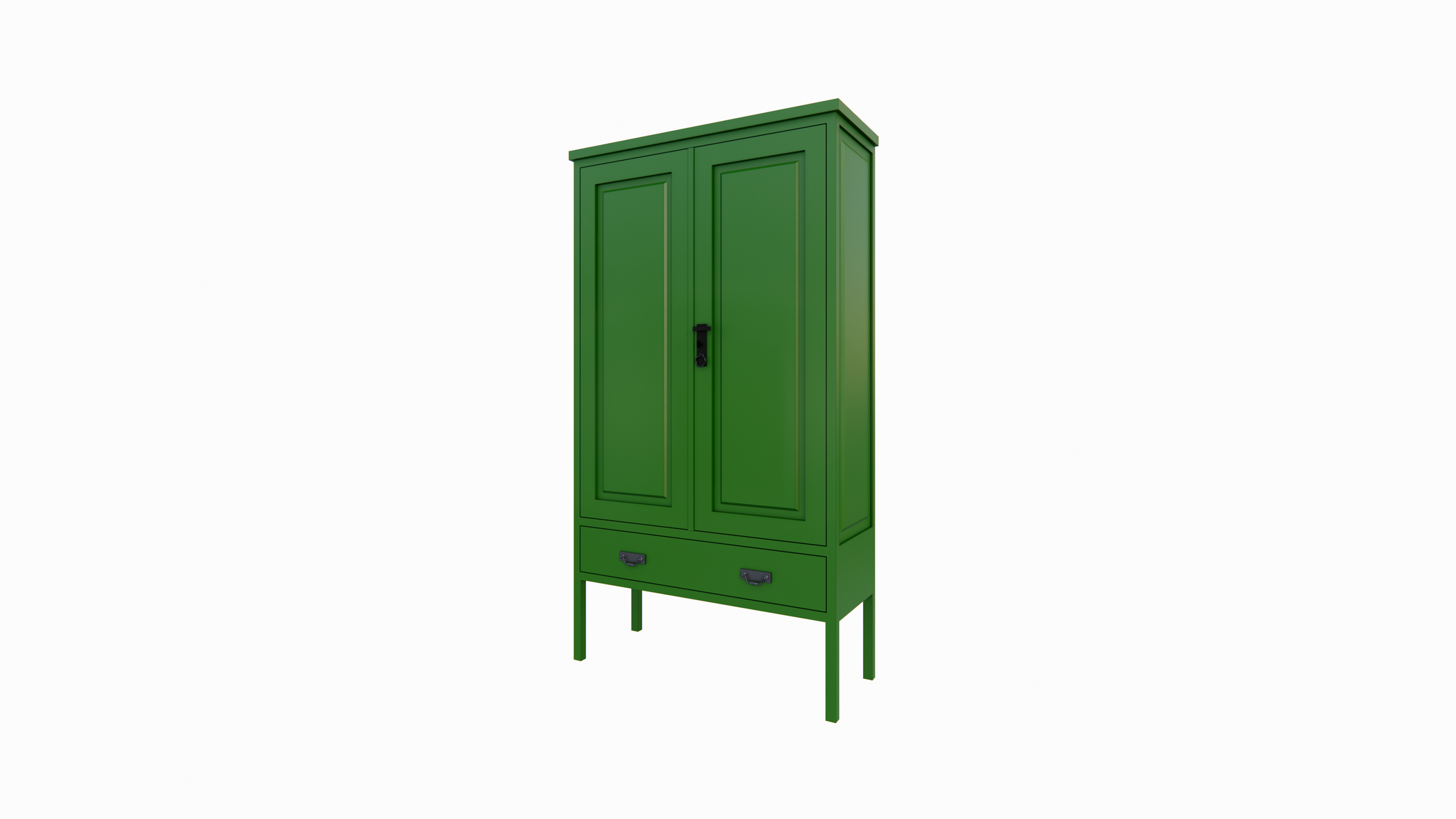 Buffetschrank Caracas - 120x45x220H cm - geschlossener Schrank auf Füßen - mit Soft-Close-Schublade