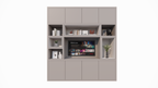 TV-Schrank Chard - 250x45x270H cm - Fach in Fach - Türen zum Öffnen mit Druckknopf - schlichte Ausführung