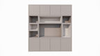 TV-Schrank Chard - 250x45x270H cm - Fach in Fach - Türen zum Öffnen mit Druckknopf - schlichte Ausführung
