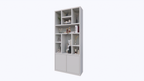 Charleroi Fächerschrank - 110x35x245H cm - 4cm Fachbodenstärke - 10 offene Fächer - 2 push-to-open Türen