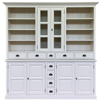 Sideboard Chaumont - 210x50x220H cm - offene Fächer - 2 Vitrinentüren - 9 Schubladen - 4 geschlossene Flügeltüren