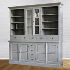 Sideboard Chaumont - 210x50x220H cm - offene Fächer - 2 Vitrinentüren - 9 Schubladen - 4 geschlossene Flügeltüren