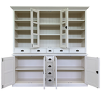 Sideboard Chaumont - 210x50x220H cm - offene Fächer - 2 Vitrinentüren - 9 Schubladen - 4 geschlossene Flügeltüren