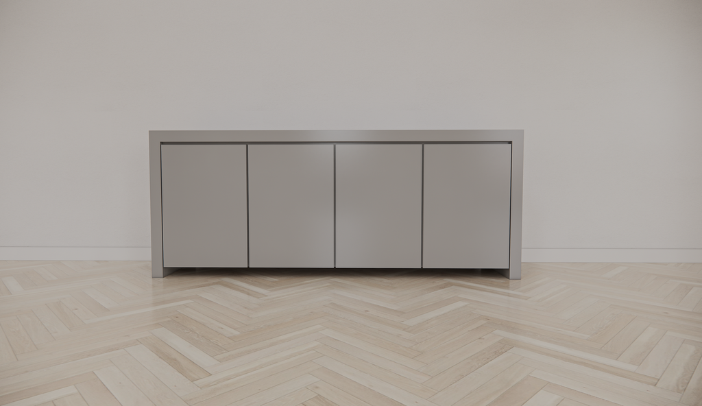 Chaves Sideboard - 200x50x80H cm - grifflose Türen - 4 Push-to-open-Türen - schlankes Design