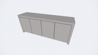 Chaves Sideboard - 200x50x80H cm - grifflose Türen - 4 Push-to-open-Türen - schlankes Design
