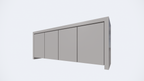 Chaves Sideboard - 200x50x80H cm - grifflose Türen - 4 Push-to-open-Türen - schlankes Design