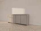 Chaves Sideboard - 200x50x80H cm - grifflose Türen - 4 Push-to-open-Türen - schlankes Design