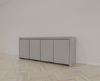 Chaves Sideboard - 200x50x80H cm - grifflose Türen - 4 Push-to-open-Türen - schlankes Design