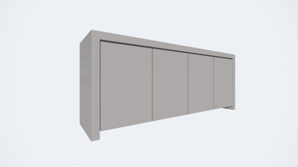 Chaves Sideboard - 200x50x80H cm - grifflose Türen - 4 Push-to-open-Türen - schlankes Design