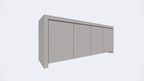 Chaves Sideboard - 200x50x80H cm - grifflose Türen - 4 Push-to-open-Türen - schlankes Design