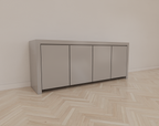 Chaves Sideboard - 200x50x80H cm - grifflose Türen - 4 Push-to-open-Türen - schlankes Design