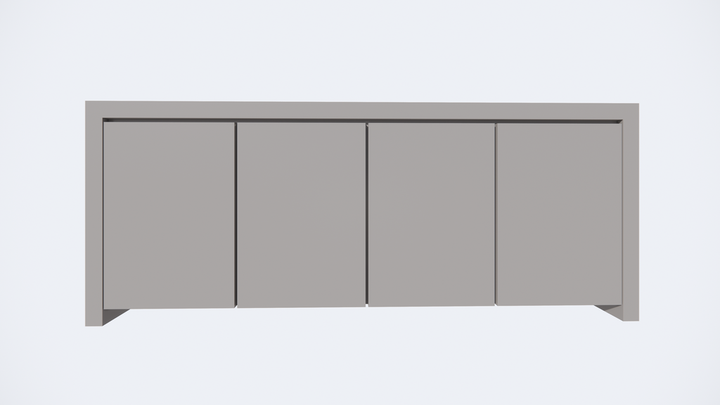Chaves Sideboard - 200x50x80H cm - grifflose Türen - 4 Push-to-open-Türen - schlankes Design