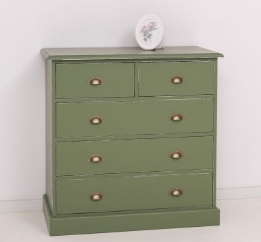 Kommode Kreta - 100x50x100H cm - 5 Soft-Close-Schubladen - schlichte Ausführung
