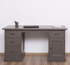Schreibtisch China - 160x70x79H cm - 4 Soft-Close-Schubladen - 1 Tür - zerlegbar (3 Teile)