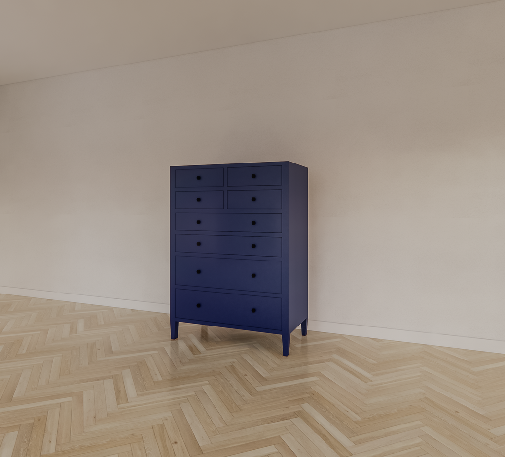 Cobar Mädchenkleiderschrank - 100x55x140cm - 8 Soft-Close-Schubladen - auf Beinen