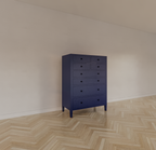 Cobar Mädchenkleiderschrank - 100x55x140cm - 8 Soft-Close-Schubladen - auf Beinen