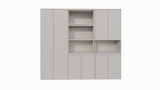 Colima Fächerschrank - 240x40x210H cm - 8 push-to-open Türen - 3cm Fachbodenstärke