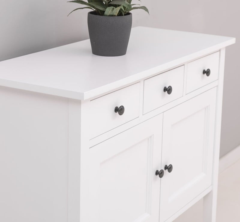 Kommode Athen - 100x40x90H cm - 3 Soft-Close-Schubladen - 2 Türen