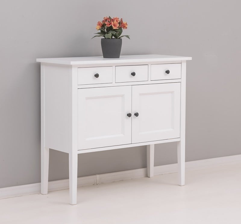 Kommode Athen - 100x40x90H cm - 3 Soft-Close-Schubladen - 2 Türen