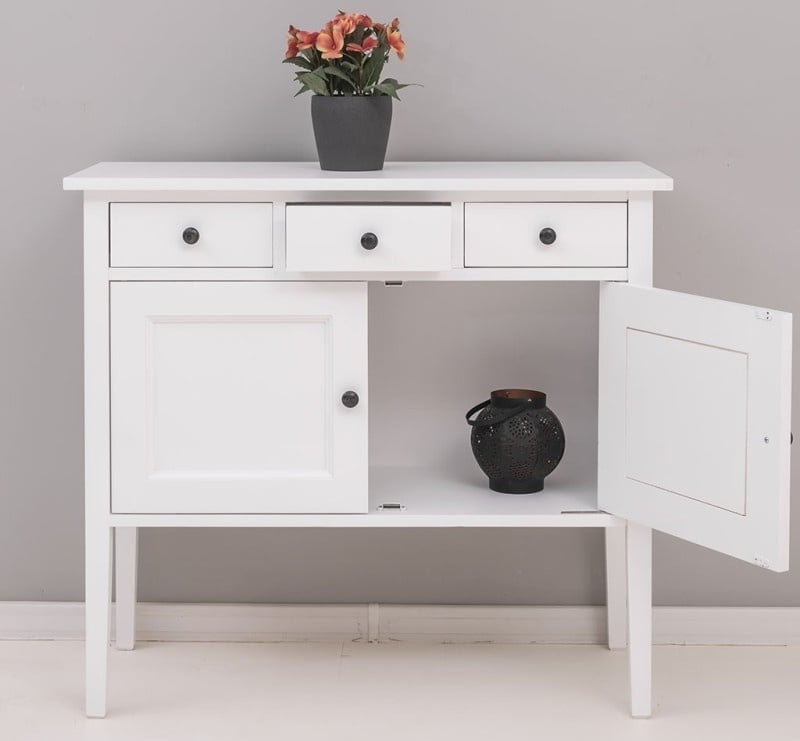 Kommode Athen - 100x40x90H cm - 3 Soft-Close-Schubladen - 2 Türen