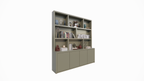 Fächerschrank Korsika - 230x40/20x240H cm - push-to-open Türen - flacher Oberschrank - 5cm Fachbodenstärke