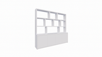 Fächerschrank Corsica - 280x20/40x240H cm - 5cm Fachbodenstärke - push-to-open Türen - offene Fächer - ohne Rückwand - schlichte Ausführung