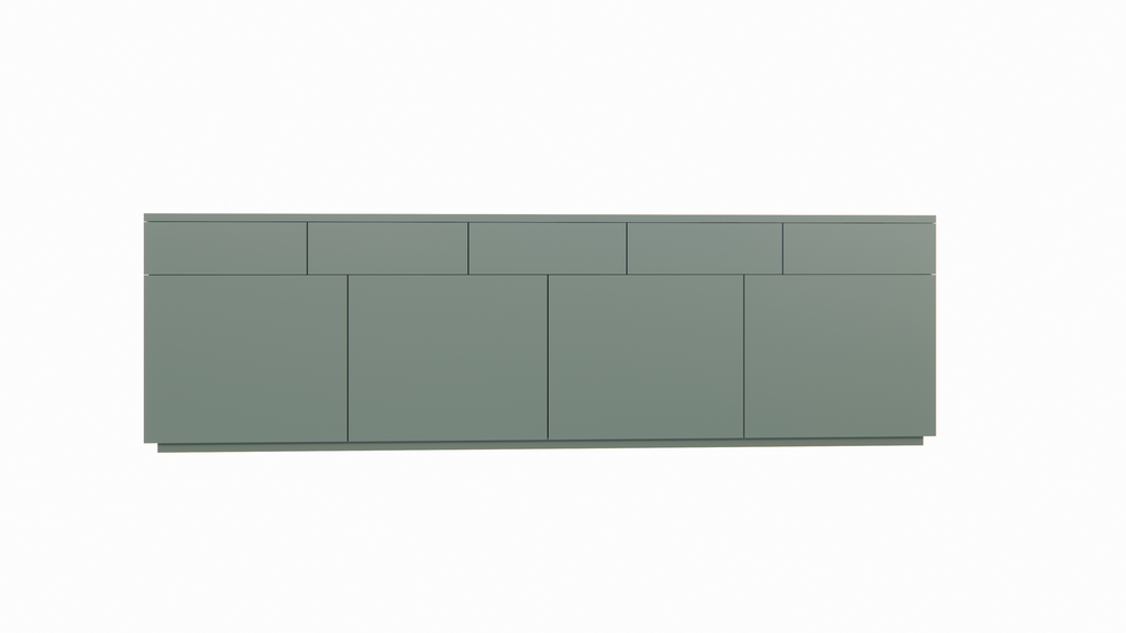 Cosenza Sideboard - 300x40x90H cm - Schubladen und Türen mit Push-to-Open-Funktion