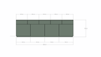 Cosenza Sideboard - 300x40x90H cm - Schubladen und Türen mit Push-to-Open-Funktion