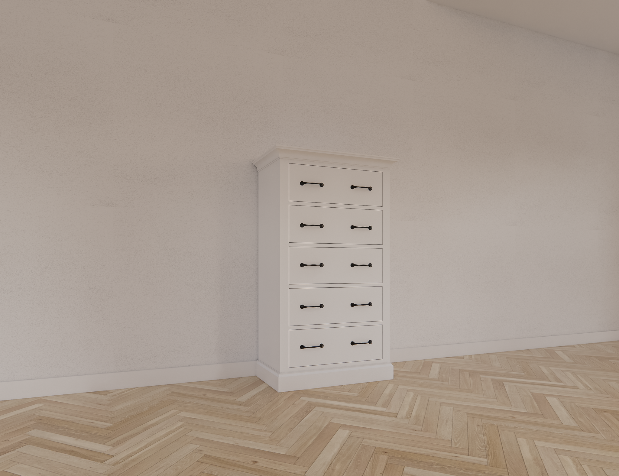 Kommode Crato - 70x35x130H cm - 5 Soft-Close-Schubladen