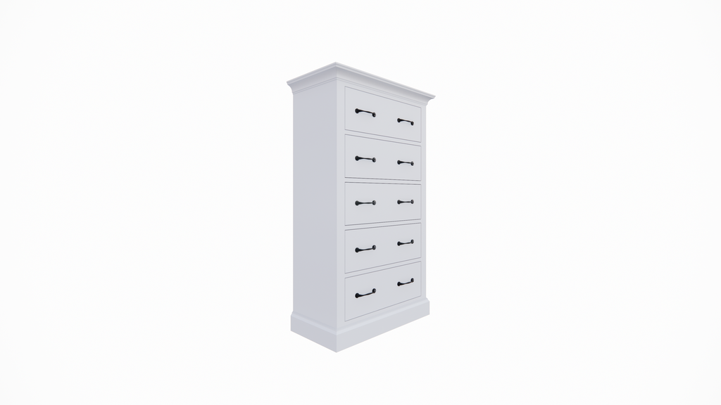 Kommode Crato - 70x35x130H cm - 5 Soft-Close-Schubladen