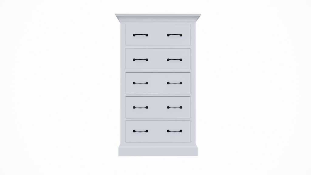 Kommode Crato - 70x35x130H cm - 5 Soft-Close-Schubladen