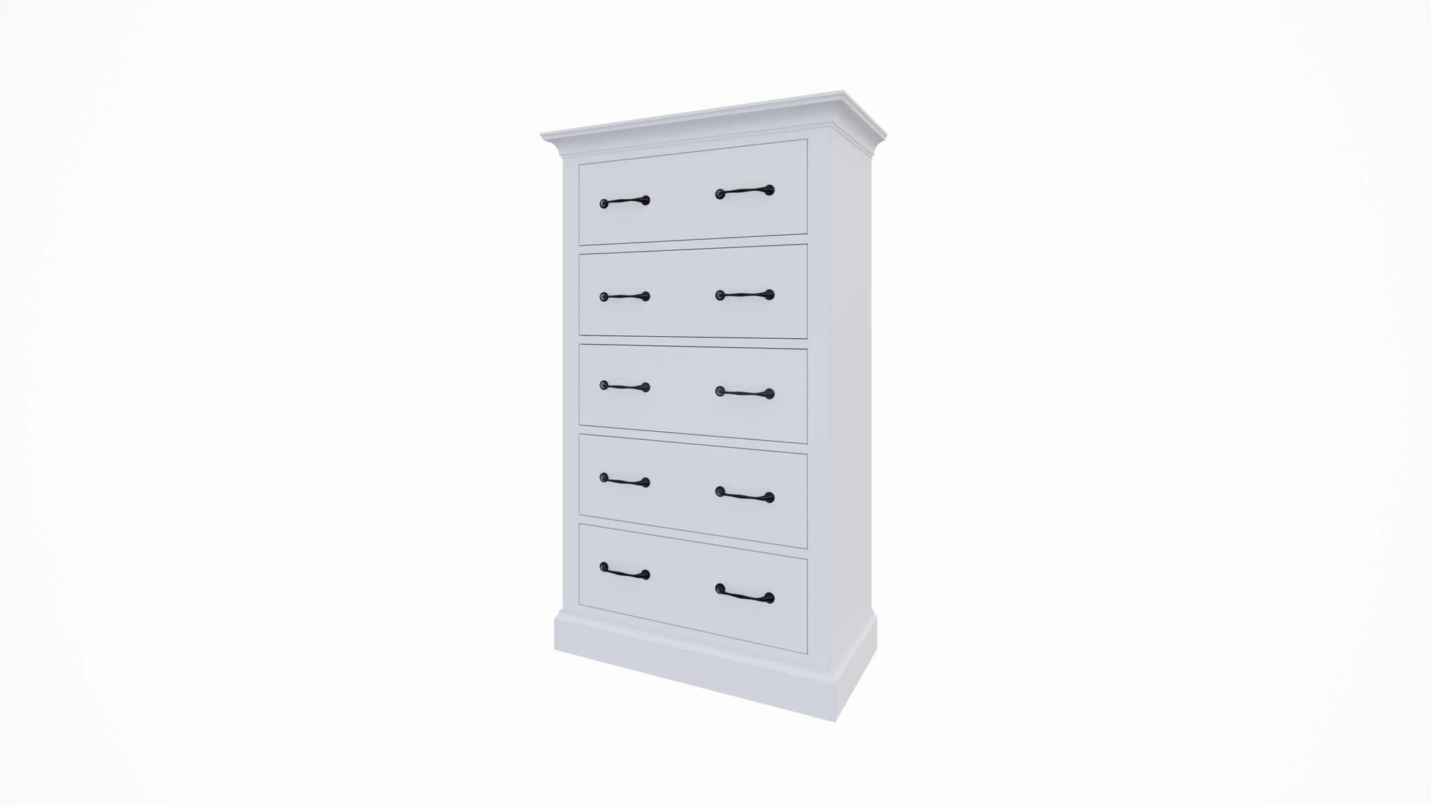 Kommode Crato - 70x35x130H cm - 5 Soft-Close-Schubladen