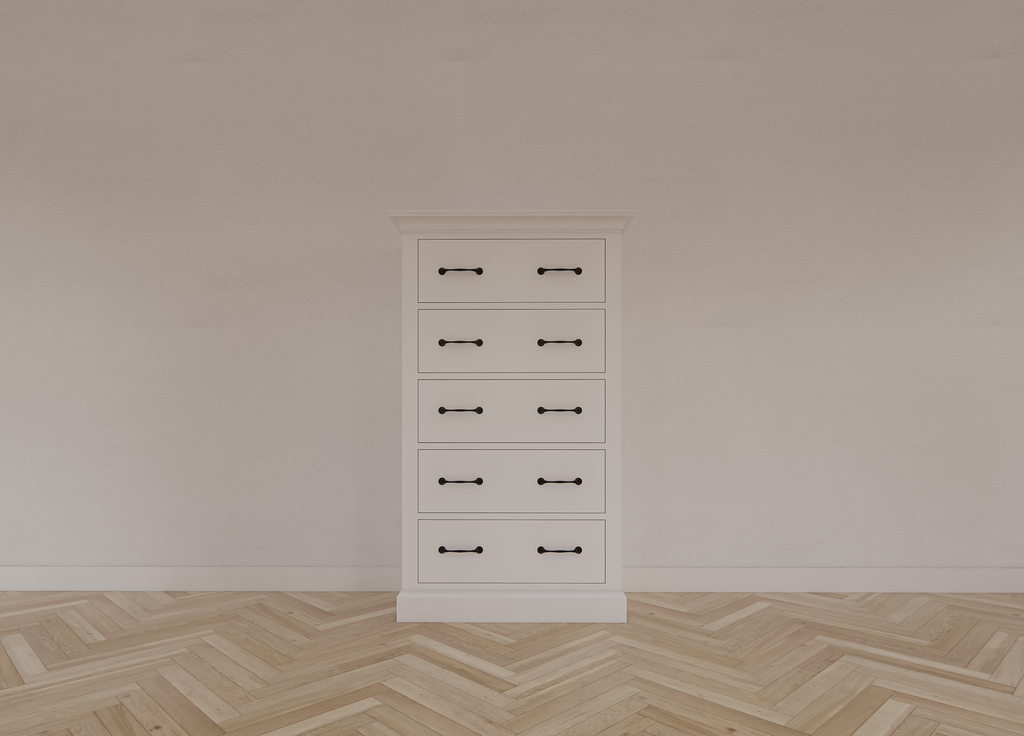 Kommode Crato - 70x35x130H cm - 5 Soft-Close-Schubladen