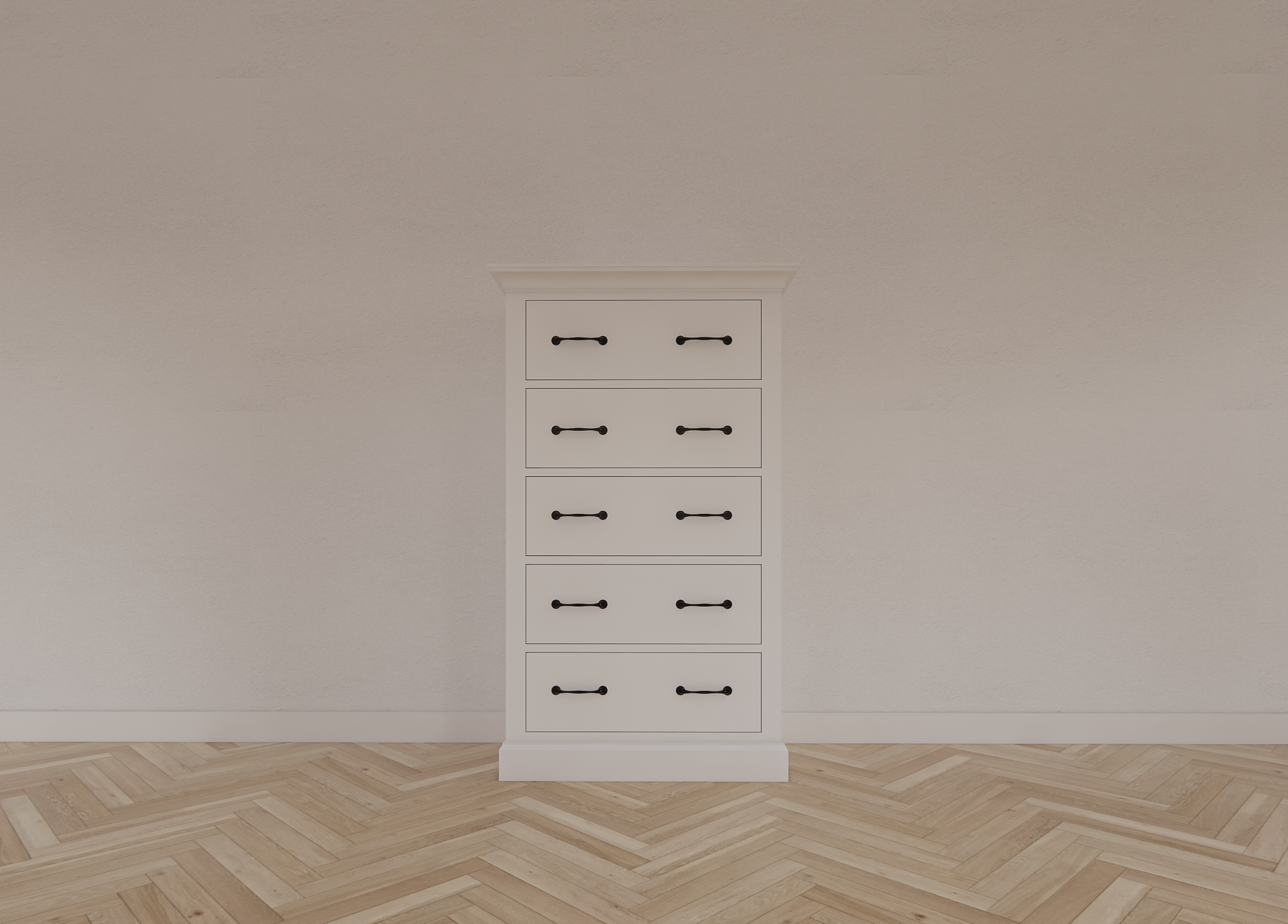 Kommode Crato - 70x35x130H cm - 5 Soft-Close-Schubladen